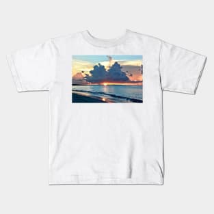 Caribbean Turks and Caicos Grace Bay Sunset Kids T-Shirt